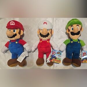 3 Super Mario Plush (8.5”) and 3 Super Mario Mini Figures (2”)